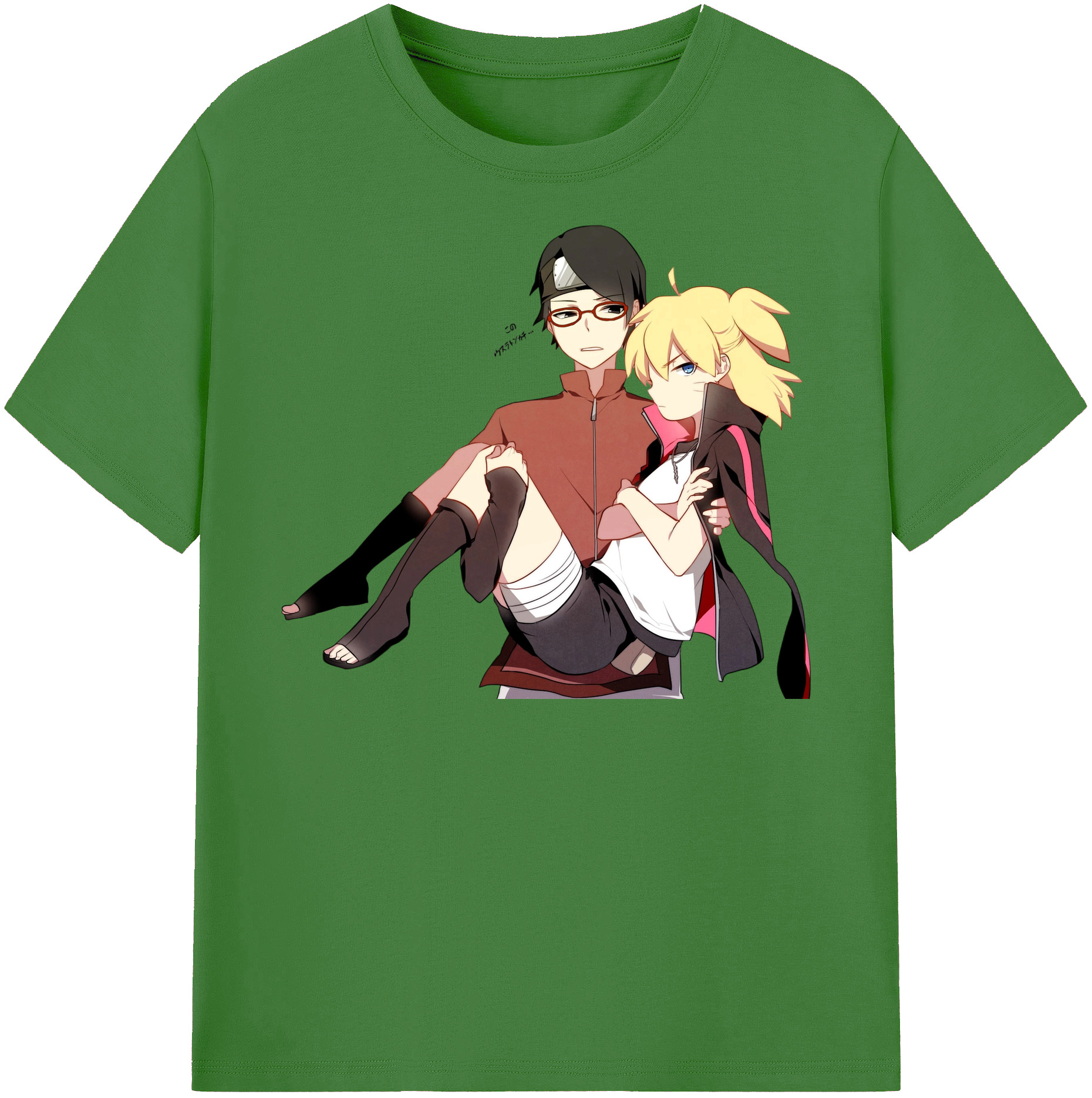 （画像用） NARUTO -ナルト- うちは サラダ Uchiha Sarada レディースカジュアルプリントTシャツ（綿100％）